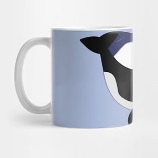 Orca and Mountain Illustration Mug